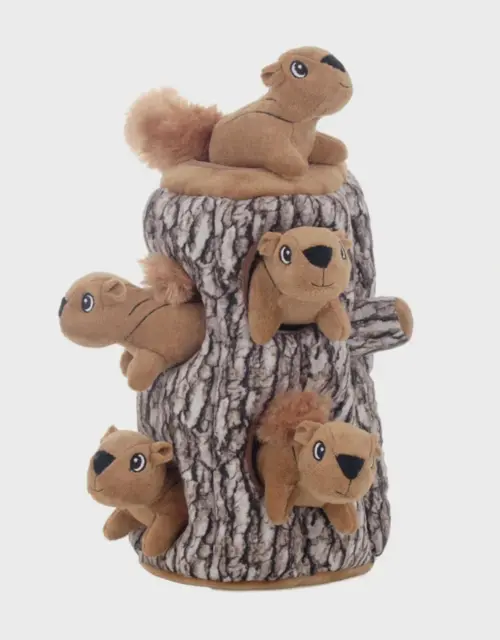 Hidden Squirrel Plush Dog Toy