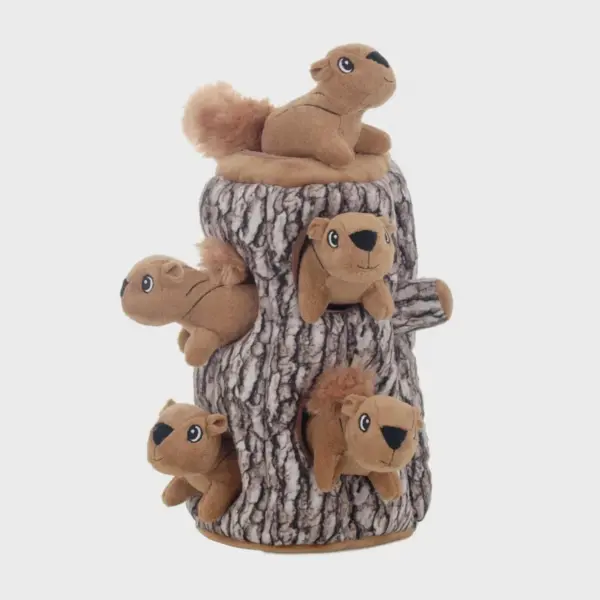 Hidden Squirrel Plush Dog Toy